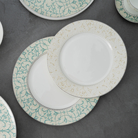 Vaisselle en porcelaine fine P&T Hospitality à motif floral, assiette à dîner pour hôtel 5 étoiles, restauration fine, vente en gros