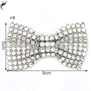 Crystal <b>Bow</b> Hair Clip 10 Cm Rhinestone DIY Jewelry Accessory For Party Fashion Hairwear - Product Image 3