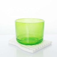 Meilleur prix pour un bocal à bougie en verre rond, vide, avec couvercle en bois, emballage en boîte