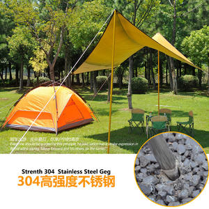 Piquet de tente en acier inoxydable 12 cm, qualité industrielle renforcée pour tentes de camping, auvents, sol en béton - Product Image 2