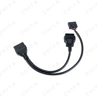 Cable divisor en Y OBD2 con conductores de cobre desnudo y aislamiento de PVC para herramientas de diagnóstico automotriz (conector adaptador)