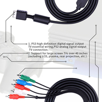 Benutzerdefiniertes Spielkonsolen-Audio-Video-AV-Kabel 1,8m 6ft HDTV-Komponentenkabel für Playstation 2 3 für PS3 PS2 Spiele-Zubehör