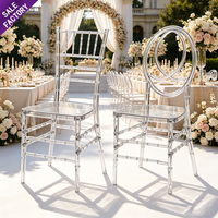 Chaises Chiavari en résine acrylique transparente pour événements et mariages – Nouveauté en gros pour banquets et fêtes
