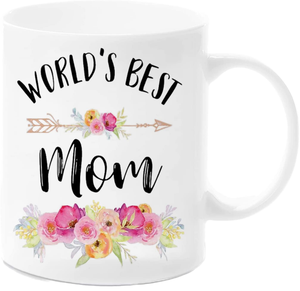 Mug à <span class=keywords><strong>café</strong></span> en céramique « La meilleure <span class=keywords><strong>maman</strong></span> du monde » - 301-400 ml - Idée cadeau pour la fête des mères et les anniversaires - Product Image 1