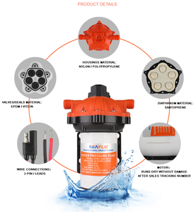 Wholesale Car Washer Jet Boat High 5.0gpm 20lpm High Flow 70psi High <strong>Pressure</strong> <strong>Booster</strong> 12 Volt <strong>Water</strong> Pump Washdown Pump - Product Image 5
