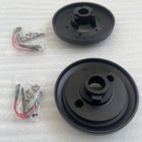 Kit d'adaptation de moyeu de volant court en aluminium noir et cuir à dégagement rapide pour E36/E39 318/325/328/840/850 M3 Z3
