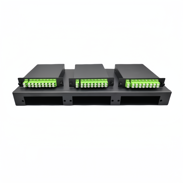 1U Sliding LGX Enclosure Rack Mount Patch Panel Splitters With 1x4 1x8 1x16 Lgx 0.9mm Fiber Optic Cassette Plc Splitter for Ftta