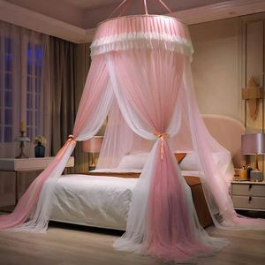 Double Layer <b>Princess</b> Round Dome Canopy Bed <b>Curtains</b> for Girls and Adults - Product Image 3