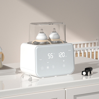 Calentador de Biberones Automático Multifuncional para PC, Modo Inteligente, Libre de BPA, Control Digital, Capacidad para 2 Biberones, Desinfección, Descongelación