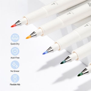 ABSP-0124A – Lot de 24 feutres à eau à pointe souple <span class=keywords><strong>pour</strong></span> livres de <span class=keywords><strong>coloriage</strong></span> <span class=keywords><strong>pour</strong></span> adultes, illustration et loisirs créatifs - Product Image 4