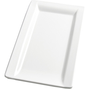 A5 <b>melamine</b> imitation porcelain white sushi platter, grilled meat <b>plate</b>, Japanese style plastic dish, rectangular creative - Product Image 3