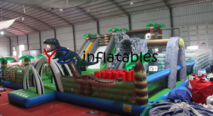 Parc de jeu gonflable de dinosaure de la <span class=keywords><strong>jungle</strong></span> d'enfants d'amusement superbe avec le videur et la <span class=keywords><strong>piscine</strong></span> gonflables <span class=keywords><strong>à</strong></span> vendre - Product Image 3