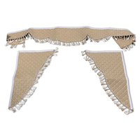 Ensemble de rideaux de fenêtre de camion en cuir universel 3 pièces, accessoires intérieurs décoratifs pour Volvo Scania DAF MAN Mercedes HOWO