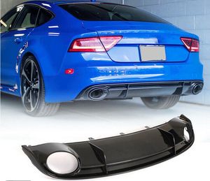 Preimpregnato labbro diffusore paraurti posteriore in fibra di carbonio a secco per Audi <span class=keywords><strong>A7</strong></span> RS7 Sportback 2014 - <span class=keywords><strong>2016</strong></span> - Product Image 2