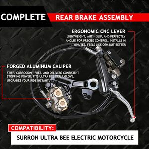 Kit complet de freinage avant et arrière avec levier, réservoir, conduite de <span class=keywords><strong>frein</strong></span>, étrier et plaquettes de <span class=keywords><strong>frein</strong></span> pour moto électrique Surron Ultra Bee - Product Image 5