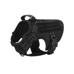 MOLLE-chaleco reflectante para perros, equipo táctico para el pecho y la espalda, para exteriores