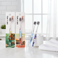 Brosse à dents de haute qualité de la marque SAKURA, taille standard, poils doux, légère, avec poignée pratique pour usage domestique adulte