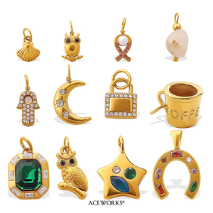 Symbolic Treasures | 18K PVD Gold Plated Stainless Steel Charm Pendants for Jewelry Making | Durable Waterproof & Hypoallergenic - Product Image 6