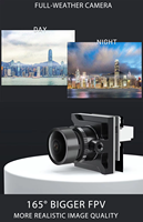 Caddx Baby Ratel 2 1/1.8'' Starlight 1200TVL 2.1mm NTSC PAL 16:9 4:3 Kamera Super yang Dapat Diganti untuk Drone Balap ZLD