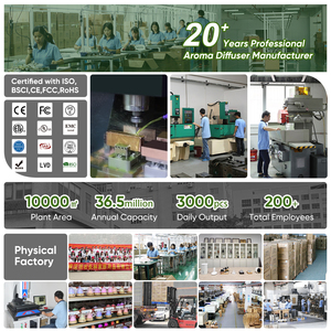 Bán Buôn Nhà Kính Di Động Khuếch Tán 200Ml Mát Mẻ Sương Thủy Tinh Bể Nước Hương Thơm Khuếch Tán Không Khí Điện Khuếch Tán Hương Thơm Máy - Product Image 6