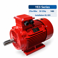 Moteur électrique triphasé à haute efficacité série YE3 IE3 37kW-90kW 50-125HP 1480RPM B3 B35 Moteur à induction AC industriel
