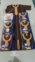 Mode musulmane, faible MOQ, vêtements Thobe faits main de style marocain avec broderie en cordon, sensation de fraîcheur, polyester, marque Ikaf