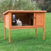 En bois Lapin D'élevage Clapiers 1 Étages Lapin Grande Cage Avec Course En Plein Air