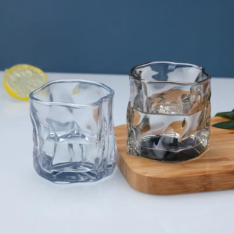 Kim cương stemless 10oz đầy màu sắc óng ánh cầu vồng thủy tinh Whiskey Glass Gift Set Wine Glass cup