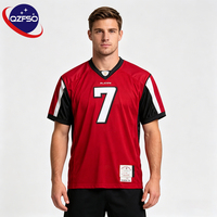 Maillot de football personnalisé QZFSO World Tour respirant, uniforme américain, impression par sublimation, pour hommes