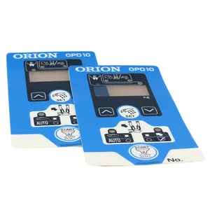Etiquetas autoadesivas de PVC impressas em tela personalizada, adesivos de painel de controle frontal com botões elevados