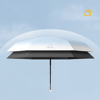 Mini parapluie de poche pour femme 19 "dégradé haute apparence 6 os plat 6 plis classique Protection solaire UV personnalisé pliant adultes