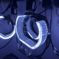 VAHID 5D Crystal Angel Eyes I8-U, Luces de Circulación Diurna LED DRL de 2.5 Pulgadas WRGB, Anillos Halo Universales, Control por Aplicación, Resistentes al Agua