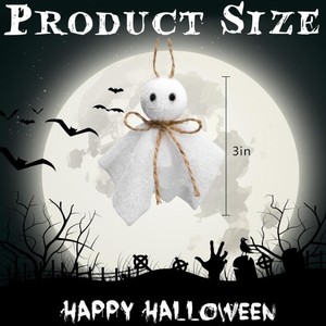 Adornos colgantes de fantasmas de Halloween, juego de 16 piezas de 3 pulgadas, decoración interior para decoraciones de fiestas de Halloween - Product Image 3