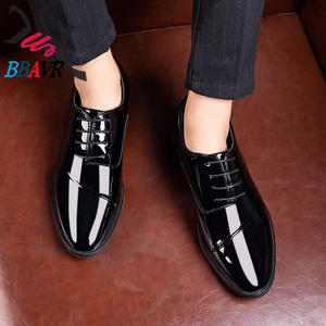 Nuevos Zapatos de Hombre de Talla Grande, Formales y Casuales, de PU Sólido, con Cordones, Transpirables, Antideslizantes, Duraderos, con Punta Puntiaguda, Versátiles, al por Mayor - Product Image 3
