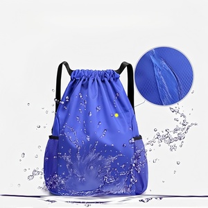 Sac à dos à cordon personnalisé, imperméable, avec poche zippée, sac à cordon pour la gym, sac de natation pour hommes et femmes - Product Image 5
