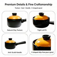 Pot à lait en céramique Dragon Phoenix à bord doré, capacité 1,2 L, compatible avec les cuisinières à gaz, écologique, passe au lave-vaisselle, ensemble de cuisine chinois