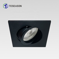 Cadre de montage pour downlight carré en aluminium TN022S1 - Anneau de verrouillage réglable |   Découpe de 75 mm, longueur latérale de 82 mm, MR16/GU10