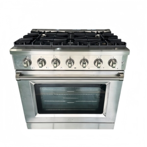 36 pouces. 5,5 Cu. Table de cuisson à gaz de 6 pieds, four à convection à gaz, réallumage automatique, rail télescopique en acier inoxydable - Product Image 6