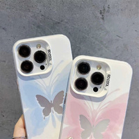 Coques de Téléphone Antichoc Luxe Papillons pour iPhone 17 Air 16 15 Plus Pro Max 14 13 12 11 X – Housse Arrière Anti-chute Personnalisée