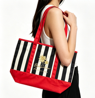 Sac fourre-tout en toile grand format, écologique, personnalisable, couleur bonbon, fleurs brodées, pour femmes, shopping