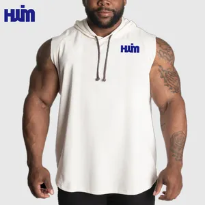 Heren Capuchon Tanktops Bodybuilding Spier Afgesneden T-Shirt Mouwloze Gymtraining Hoodies Hoge Kwaliteit Workout Snel Droog Vest