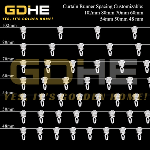 GDHE Vente en gros en usine Chemin de rideau électrique à ondulation Design moderne Chemin de rideau à ondulation pour rail de rideau motorisé/manuel - Product Image 3