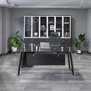New Style Office Furniture Desk Glass Office Desks Computer Desk With Drawer