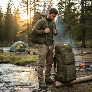 Mochila táctica de gran capacidad de 75L, mochila de asalto Molle, mochila de senderismo para viajes de aventura al aire libre - Product Image 6