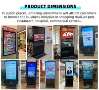 Écran publicitaire LCD WEILEHAPPY 43 49 55 pouces, affichage numérique et écrans tactiles, kiosque intelligent sur pied, panneau d'affichage