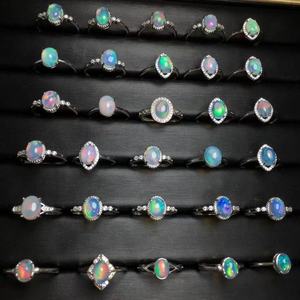 Penjualan laris cincin kristal alami kualitas tinggi Opal alami dengan S925 cincin perak untuk Kesehatan - Product Image 2
