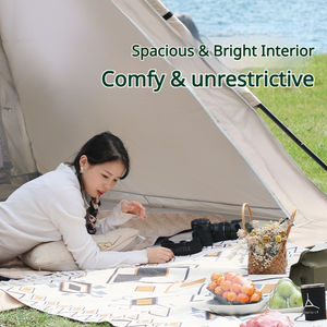 Tente pyramidale <span class=keywords><strong>indienne</strong></span> pour 2 personnes, tente en tissu Oxford personnalisée, imperméable, résistante au vent, anti-moustiques, respirante, légère - Product Image 3