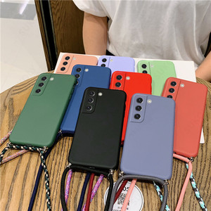 Funda de teléfono móvil Samsung S22 S20 Ultra, collar de silicona con cordón, cubierta trasera para llevar en <span class=keywords><strong>el</strong></span> hombro - Product Image 2