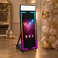 Miroir Photo Booth Facile à Installer Compatible avec Appareil Photo et Imprimante, Écran Tactile 43 Pouces, Machine Photobooth Magique pour Selfie