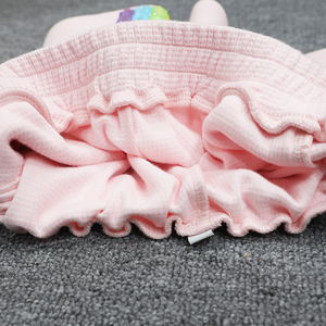 Completo da bambina <span class=keywords><strong>con</strong></span> top corto senza maniche e pantaloncini in tessuto waffle, casual, tinta unita, ecologico, per <span class=keywords><strong>la</strong></span> spiaggia - Product Image 4